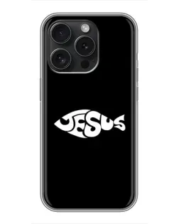 Чехол для iPhone 16 Pro с картинкой «Рыба Jesus»