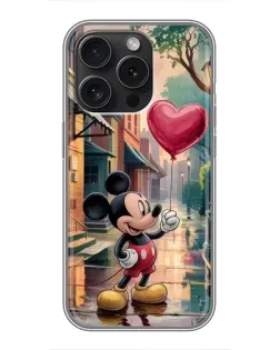 Чохол для iPhone 16 Pro з картинкою «Міккі та кулька-серце» Чохол для iPhone 16 Pro з картинкою «Міккі та кулька-серце»