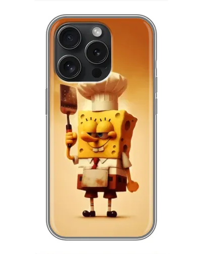 Чохол для iPhone 16 Pro з картинкою «Губка Боб кухар» Чохол для iPhone 16 Pro з картинкою «Губка Боб кухар»