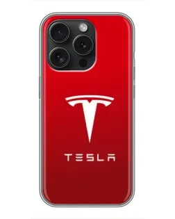 Чехол для iPhone 16 Pro с картинкой «Tesla Red Classic»