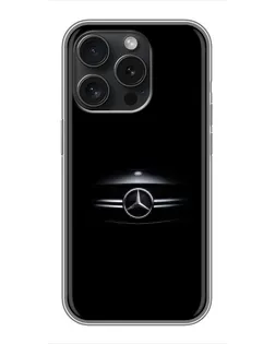 Чехол для iPhone 16 Pro с картинкой «Mercedes — абстрактные линии»