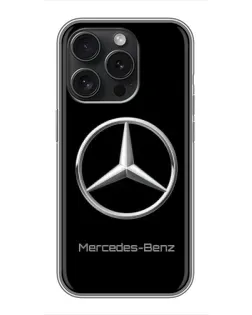 Чехол для iPhone 16 Pro с картинкой «Mercedes Silver Logo»