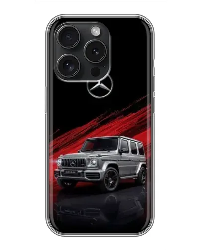 Чехол для iPhone 16 Pro с картинкой «Mercedes G-Class красный» Чехол для iPhone 16 Pro с картинкой «Mercedes G-Class красный»