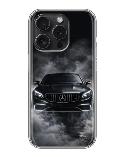 Чехол для iPhone 16 Pro с картинкой «Mercedes в дыму» Чехол для iPhone 16 Pro с картинкой «Mercedes в дыму»