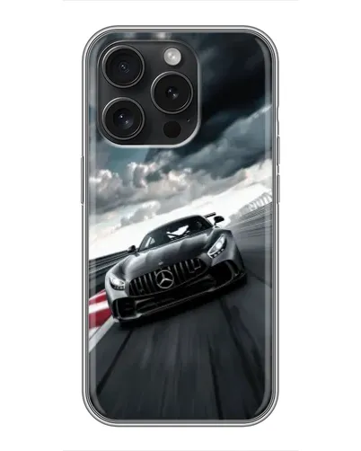 Чехол для iPhone 16 Pro с картинкой «Гоночный Mercedes AMG» Чехол для iPhone 16 Pro с картинкой «Гоночный Mercedes AMG»