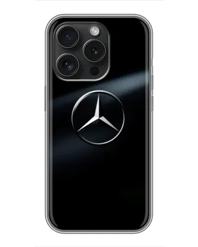 Чехол для iPhone 16 Pro с картинкой «Mercedes на металле» Чехол для iPhone 16 Pro с картинкой «Mercedes на металле»