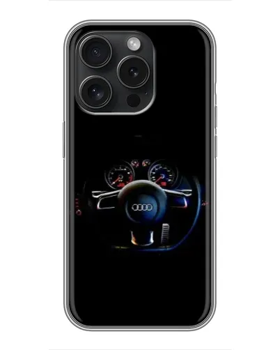 Чохол для iPhone 16 Pro з картинкою «Салон Audi — кермо» Чохол для iPhone 16 Pro з картинкою «Салон Audi — кермо»