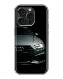 Чехол для iPhone 16 Pro с картинкой «Audi — детализация кузова»