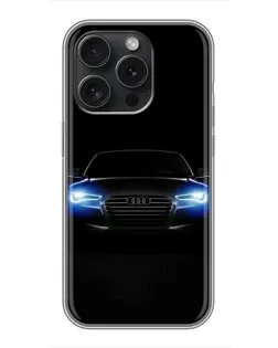 Чохол для iPhone 16 Pro з картинкою «Audi в неоні»