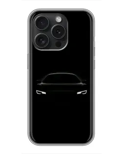 Чохол для iPhone 16 Pro з картинкою «Погляд Audi у темряві»