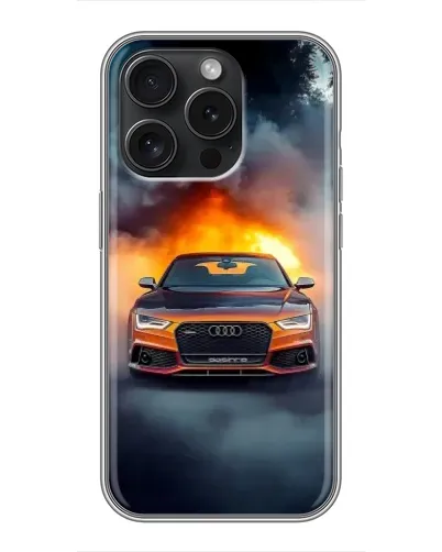 Чохол для iPhone 16 Pro з картинкою «Audi у вогняному диму» Чохол для iPhone 16 Pro з картинкою «Audi у вогняному диму»