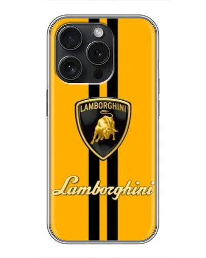 Чохол для iPhone 16 Pro з картинкою «Lamborghini Stripe жовтий»