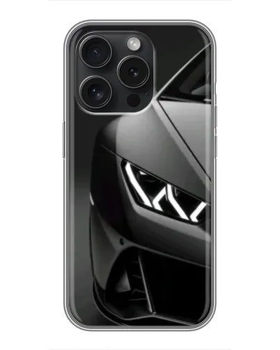 Чохол для iPhone 16 Pro з картинкою «Lamborghini фари деталізація»