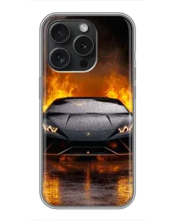 Чохол для iPhone 16 Pro з картинкою «Lamborghini у вогні» Чохол для iPhone 16 Pro з картинкою «Lamborghini у вогні»