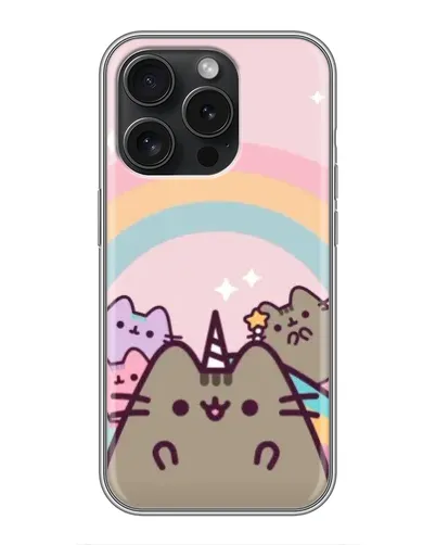 Чохол для iPhone 16 Pro з картинкою «Єдиноріг Pusheen»