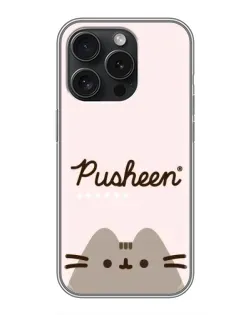 Чохол для iPhone 16 Pro з картинкою «Pusheen логотип»