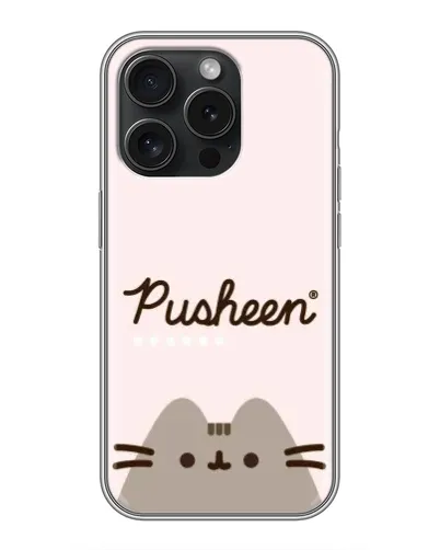 Чохол для iPhone 16 Pro з картинкою «Pusheen логотип»