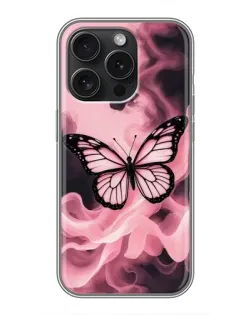 Чехол для iPhone 16 Pro с картинкой «Бабочка в дыму» Чехол для iPhone 16 Pro с картинкой «Бабочка в дыму»
