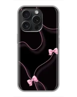 Чехол для iPhone 16 Pro с картинкой «Розовые ленты»