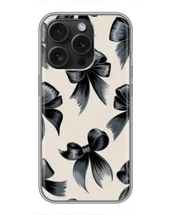 Чехол для iPhone 16 Pro с картинкой «Банты Coquette»