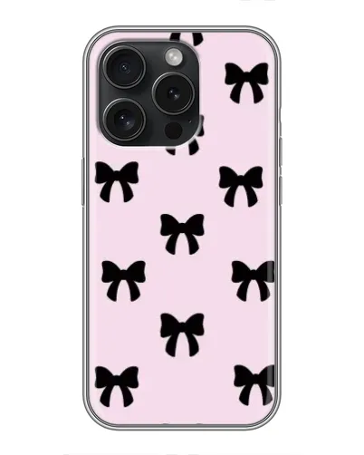 Чехол для iPhone 16 Pro с картинкой «Черные банты Coquette» Чехол для iPhone 16 Pro с картинкой «Черные банты Coquette»
