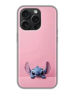 Чехол для iPhone 16 Pro с картинкой «Stitch выглядывает» Чехол для iPhone 16 Pro с картинкой «Stitch выглядывает»