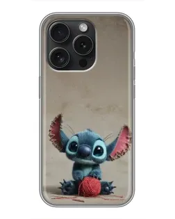 Чехол для iPhone 16 Pro с картинкой «Стич на коричневом фоне» Чехол для iPhone 16 Pro с картинкой «Стич на коричневом фоне»