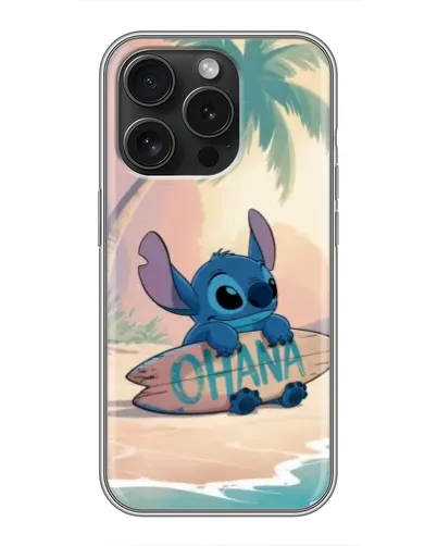 Чехол для iPhone 16 Pro с картинкой «Стич на серфе» Чехол для iPhone 16 Pro с картинкой «Стич на серфе»