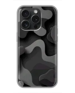 Чехол для iPhone 16 Pro с картинкой «Темный абстрактный камуфляж» Чехол для iPhone 16 Pro с картинкой «Темный абстрактный камуфляж»