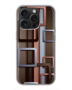 Чехол для iPhone 16 Pro с картинкой «Коричневые объемные квадраты» Чехол для iPhone 16 Pro с картинкой «Коричневые объемные квадраты»