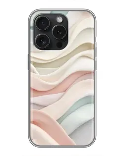 Чехол для iPhone 16 Pro с картинкой «Пастельные нежные волны»