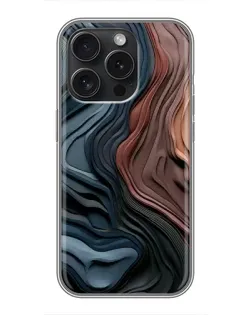 Чехол для iPhone 16 Pro с картинкой «Цветные волны каньона»