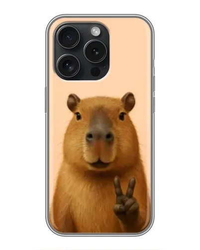 Чехол для iPhone 16 Pro с картинкой «Капибара виктория» Чехол для iPhone 16 Pro с картинкой «Капибара виктория»