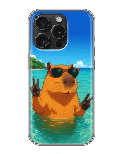 Чехол для iPhone 16 Pro с картинкой «Морская капибара» Чехол для iPhone 16 Pro с картинкой «Морская капибара»