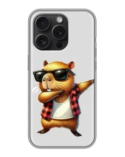 Чехол для iPhone 16 Pro с картинкой «Капибара рэпер даб» Чехол для iPhone 16 Pro с картинкой «Капибара рэпер даб»