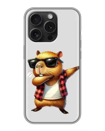 Чехол для iPhone 16 Pro с картинкой «Капибара рэпер даб» Чехол для iPhone 16 Pro с картинкой «Капибара рэпер даб»