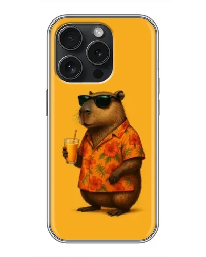 Чехол для iPhone 16 Pro с картинкой «Капибара на отдыхе» Чехол для iPhone 16 Pro с картинкой «Капибара на отдыхе»