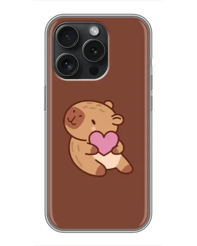 Чехол для iPhone 16 Pro с картинкой «Капибара с сердцем» Чехол для iPhone 16 Pro с картинкой «Капибара с сердцем»