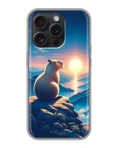 Чехол для iPhone 16 Pro с картинкой «Закат солнца с капибарой» Чехол для iPhone 16 Pro с картинкой «Закат солнца с капибарой»