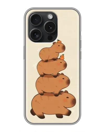 Чехол для iPhone 16 Pro с картинкой «Башня из капибар» Чехол для iPhone 16 Pro с картинкой «Башня из капибар»