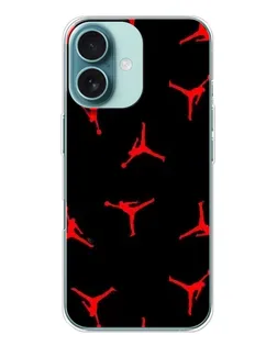Чохол для iPhone 16 з картинкою «Jordan Red Pattern» Чохол для iPhone 16 з картинкою «Jordan Red Pattern»