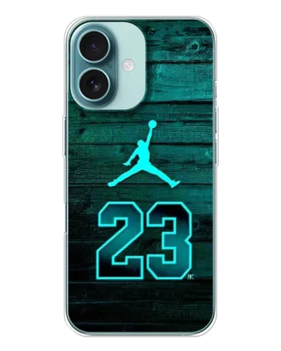 Чохол для iPhone 16 з картинкою «Jordan Cyan 23» Чохол для iPhone 16 з картинкою «Jordan Cyan 23»