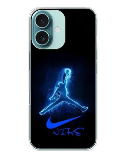 Чохол для iPhone 16 з картинкою «Jordan Neon Blue» Чохол для iPhone 16 з картинкою «Jordan Neon Blue»