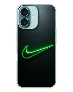 Чехол для iPhone 16 с картинкой «Неоновый контур Nike» Чехол для iPhone 16 с картинкой «Неоновый контур Nike»