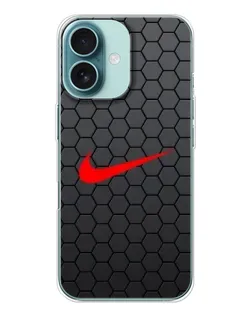 Чохол для iPhone 16 з картинкою «Nike — карбонова сітка» Чохол для iPhone 16 з картинкою «Nike — карбонова сітка»