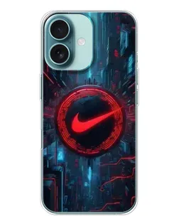 Чохол для iPhone 16 з картинкою «Техногенний стиль Nike»