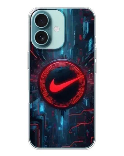Чохол для iPhone 16 з картинкою «Техногенний стиль Nike»
