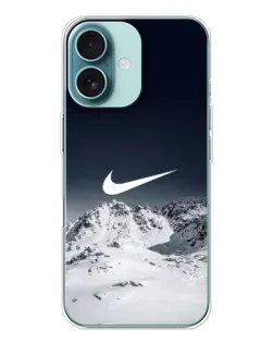 Чохол для iPhone 16 з картинкою «Nike — зимові гори»