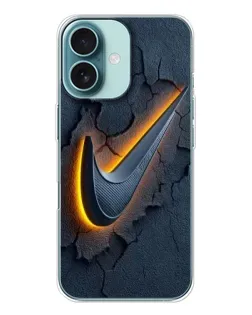 Чохол для iPhone 16 з картинкою «Об'ємний логотип Найк»