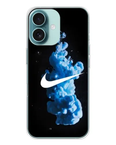 Чохол для iPhone 16 з картинкою «Nike та синій дим»